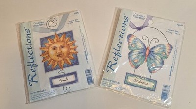 Dimensions Reflections Lot Of 2 Counted Cross Stitch Kits Butterfly And Sun