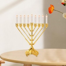 Eleganter, Traditioneller Kerzenhalter Aus Zinklegierung für Chanukka (9 Armig)