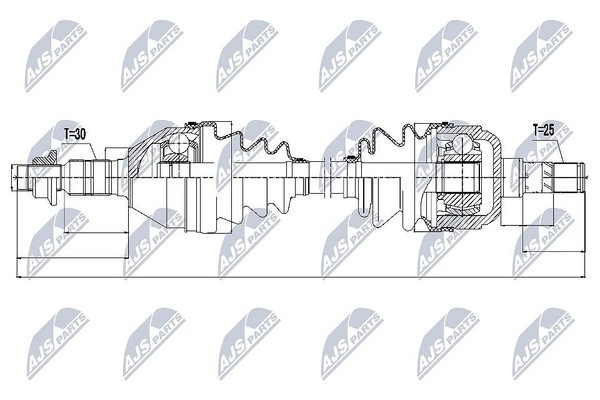 Nty Antriebswelle Vorderachse U.A. FüR Opel, Saab, Vauxhall-image