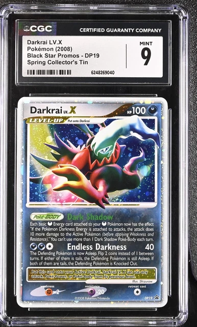 CGC 9 MINT Darkrai LV.X DP19 Black Star Promo Holo Pokemon Card