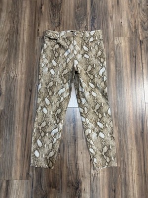 Lauren Ralph Lauren High-Rise Ankle Jeans Pants Rattle Snake Print Size 12 34x28