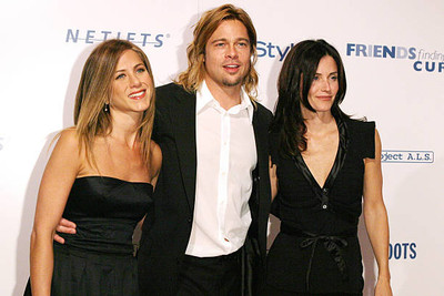 Jennifer Aniston Brad Pitt Courteney Cox Arquette 2003 Old Photo