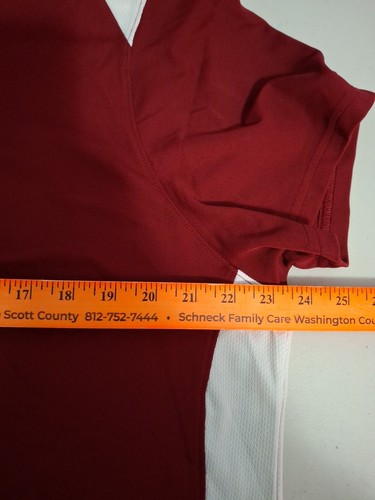 Under Armour Men's XXL Semi Fitted Crimson And White Polo Shirt - Picture 7 of 10
