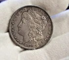 1879 S US Morgan Silver Dollar $1 AU (Cleaned, Retoned)
