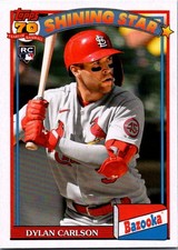 2021 Topps Archives #91BZ-5 Dylan Carlson 1991 Topps Bazooka Shining Stars