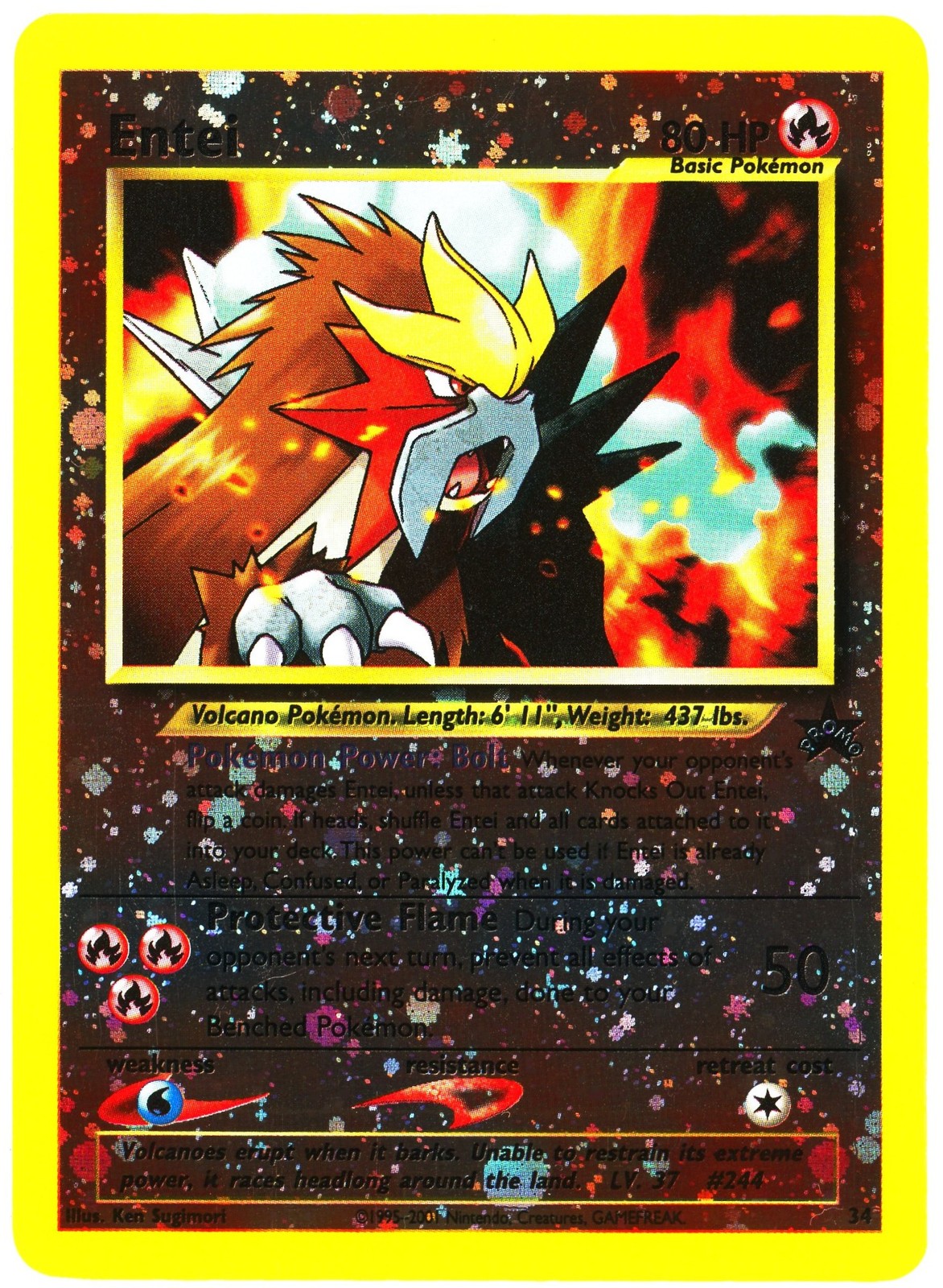 Pokemon Card Entei 34/53 WoTC Promo