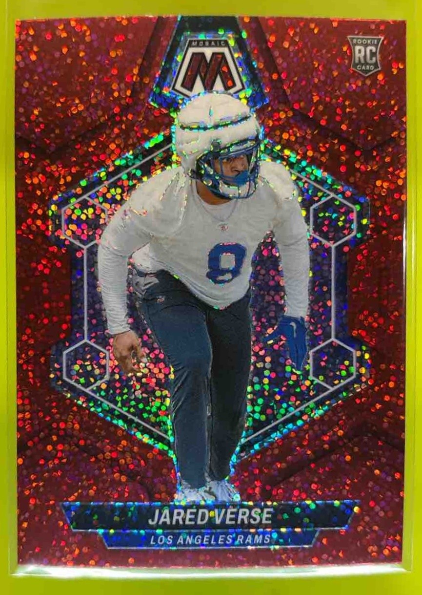 2024 Panini Mosaic Jared Verse Red Sparkle Prizm Los Angeles Rams #319 RC