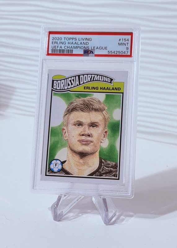 2020 Topps UCL Living Set - Erling Haaland #154 /1988 PSA 9