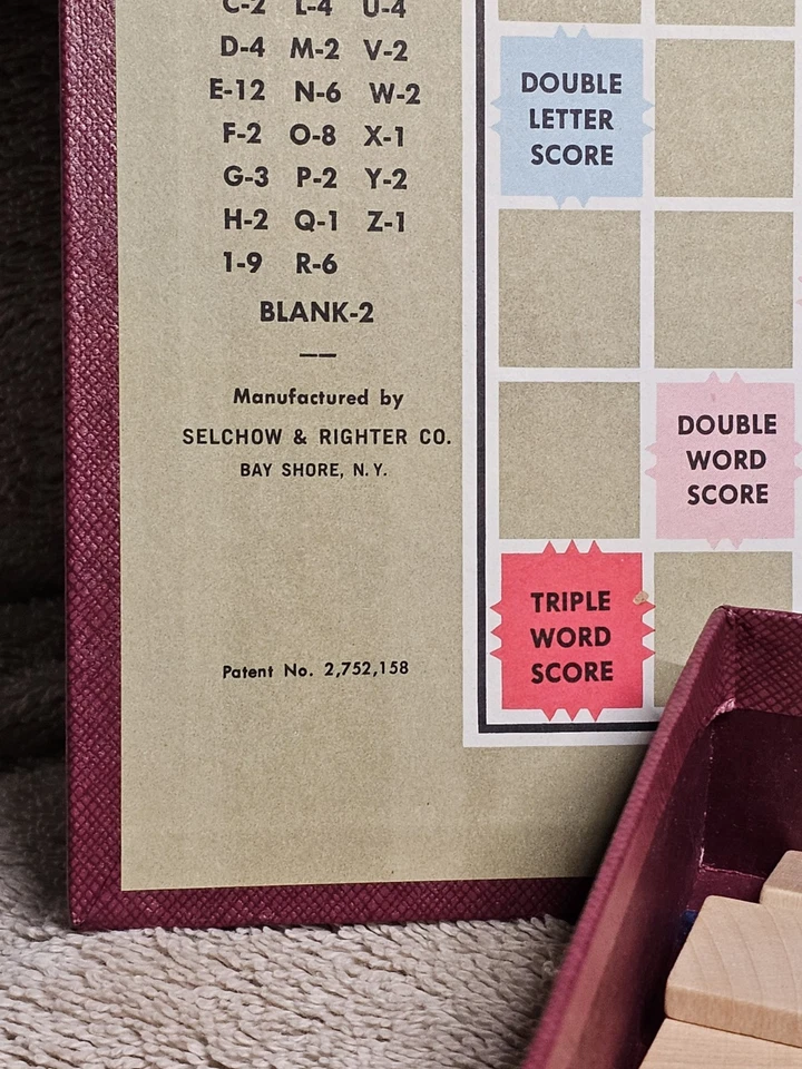 🔥 Scrabble Board Game Selchow Righter SelRight Complete USA Vintage 1948 - Image 4 of 4