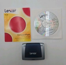 Lexar USB 2.0 Multi Card Reader 1GB CompactFlash CF Card w/ Software CD Lot