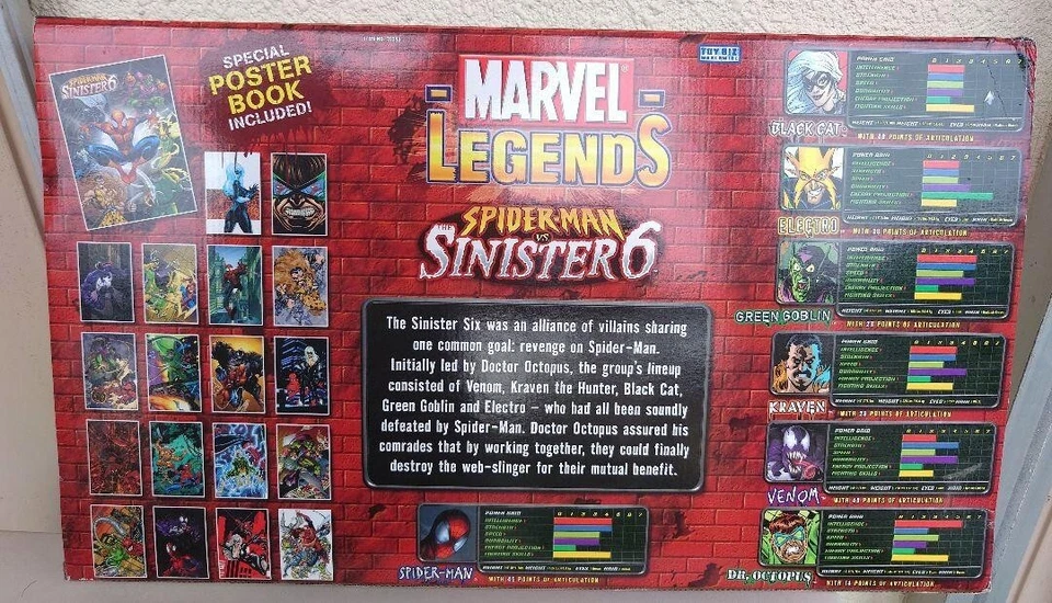 Marvel Legends Spider-Man vs Sinister 6 Box Set 2004 Action Figures MIB - Image 2 of 2