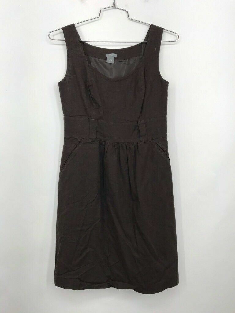 knee length dresses for ladies Ann Taylor LOFT Black Wool Blend A-Line Dress with Twisted Neckline –  SilkRoll main image 1