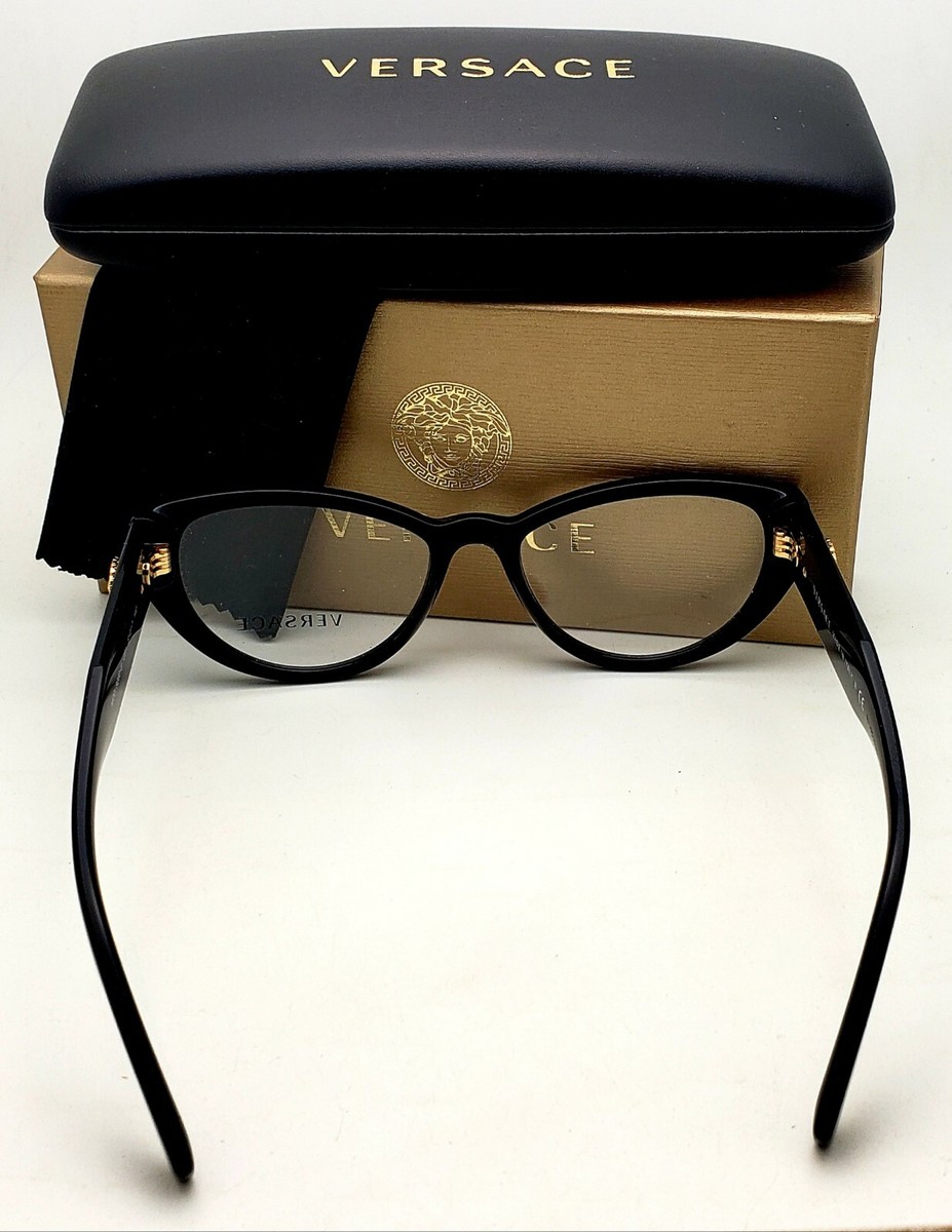 New VERSACE Rx-able Eyeglasses 3280-B GB1 51-17 Black & Gold  display picture 2