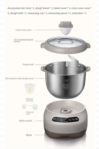 7L Dough Maker Home Ferment Dough Mixer Bread Kneading Machine Stirring Maker - Picture 6 of 7