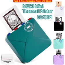 Phomemo Mini Pocket Printer M02S Thermal 304DPI Photo Sticker Printer + Paper