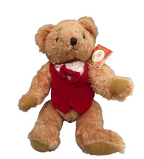 Henry (und sein großer Tag) Sammlerstück Teddybär mit Gelenken rote Samtweste