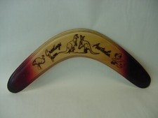 VTG AUSTRALIAN WOODEN WOOD BOOMERANG