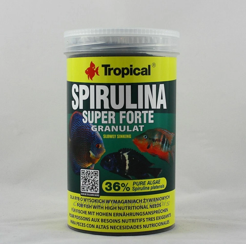 Spirulina Super Forte Granulat Tropical 1000ml f. Algenfressende Fische 31,99€/L
