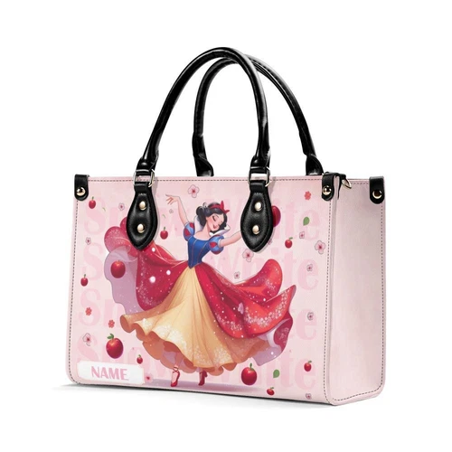 Personalized Snow White Leather Handbag,  Disney Leather Handbag