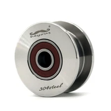 2X H-Pulley Wheel Alloy Flat Belt Steel Flat Belt Pulley Small Roller Bearing 