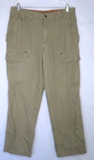 Duluth Trading Flex Fire Hose Pants Mens Carpenter Canvas 37x34 (act 37x 31)