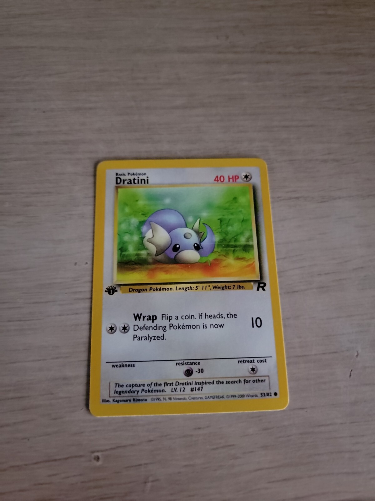 Pokémon Team Rocket 1st Edition Regular Finish Dratini 53/82 NM-MT OC799