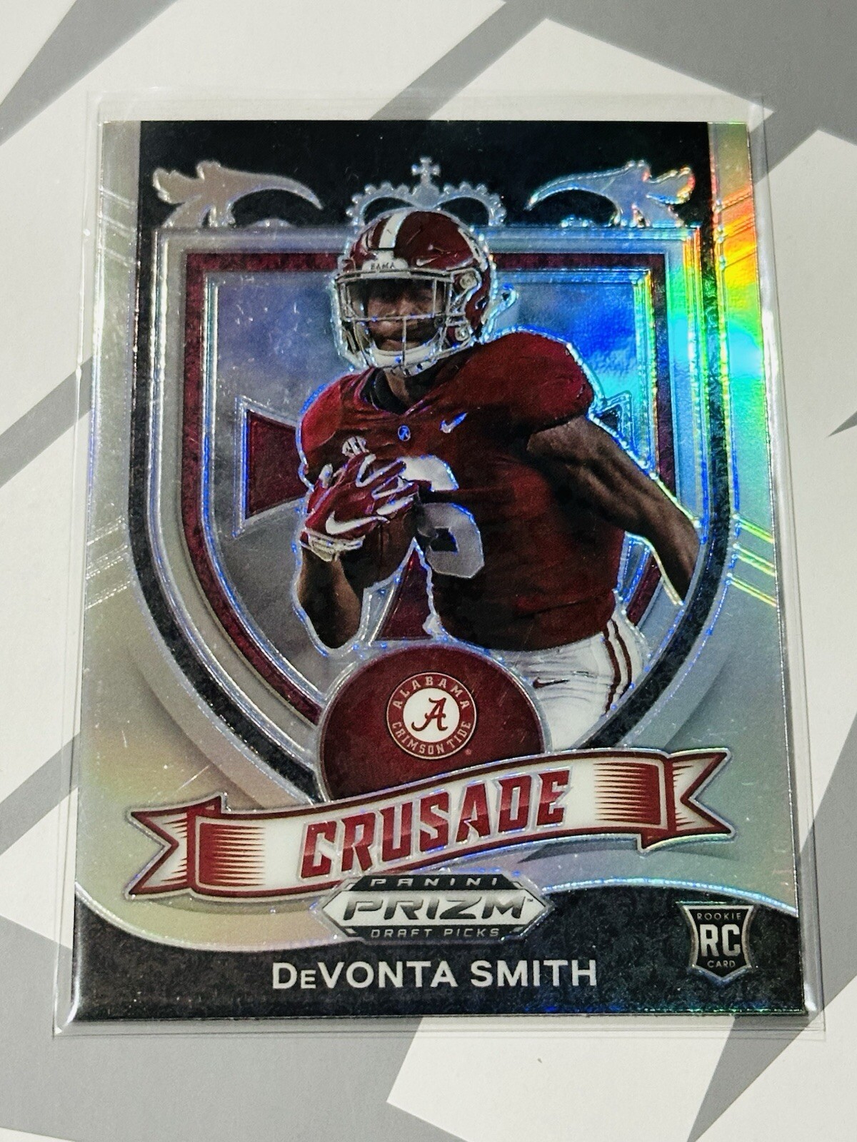 2021 Panini Prizm Draft Picks - Crusade Silver Prizm #165 Devonta Smith (RC)