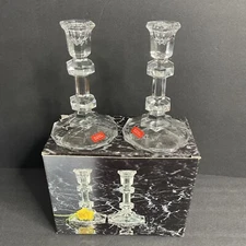 The Toscany Collection OSLO Candlestick Holders Pair Roman Candle 6" NEW