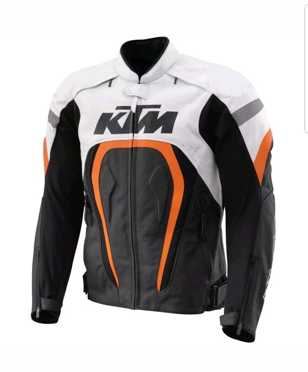 Classic White KTM Motorcycle Nylon Staff Jacket Classic White KTM Motorcycle Nylon Staff Jacket