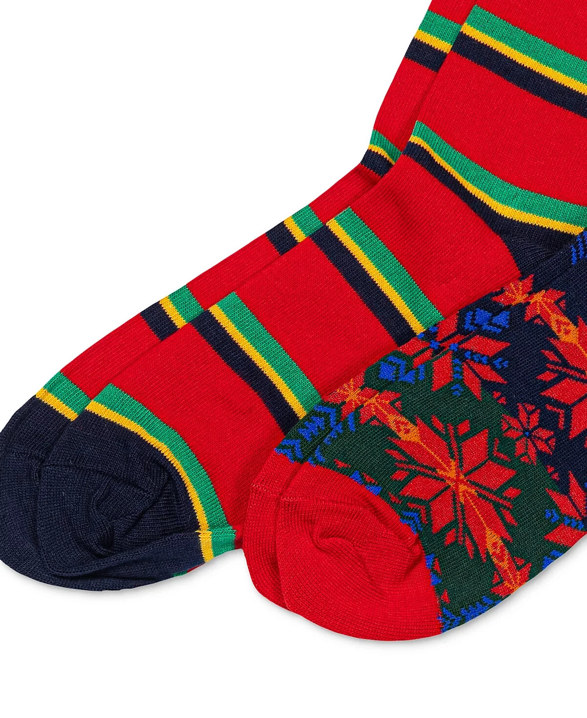 PONY Polo Ralph Lauren uomo confezione da 2 pezzi Calze pantalone multifiocco di neve e righe