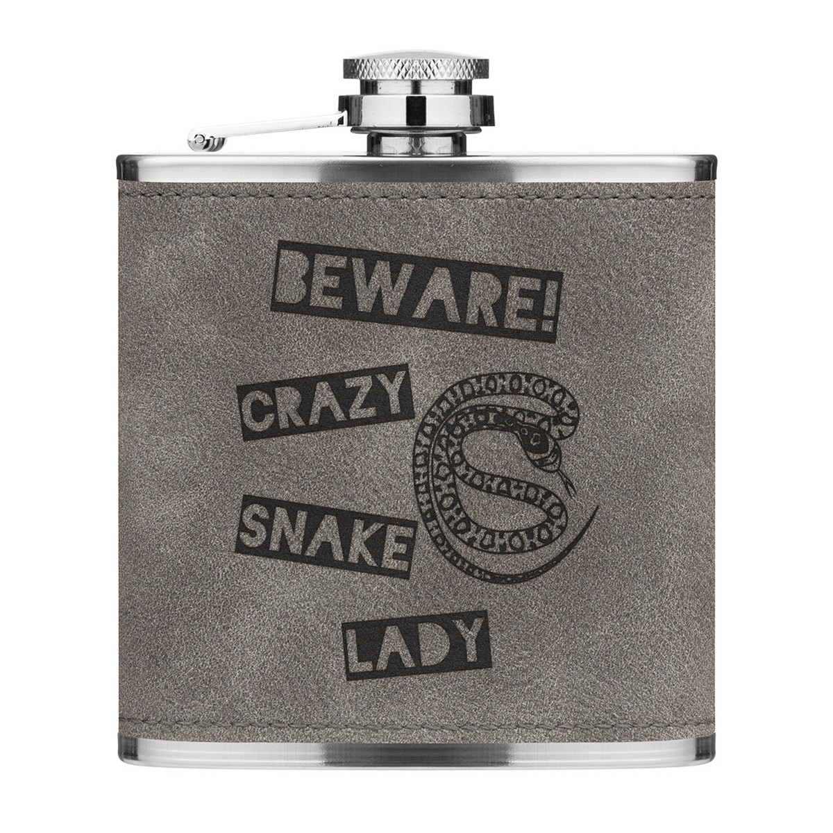 Gift Base Schlüsselanhänger „Beware Crazy Chinchilla Lady“ – Aus Kunststoff, 58 X 58 Mm, Einseitig Bedruckt