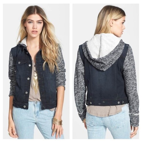 Free people Denim Distressed Jacket 