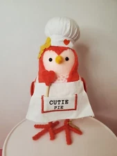Target Spritz 2022 Valentine's Day AVI Cutie Pie Baker Fabric Felt Bird 6" NEW