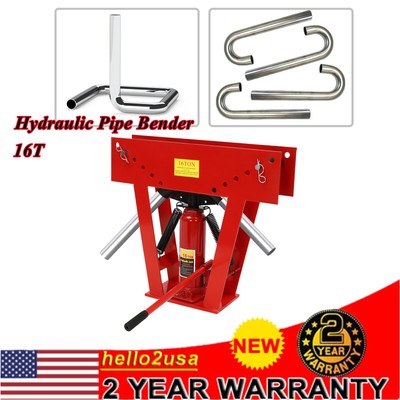 16 Ton Manual Hydraulic Pipe Bender Adjustable Roller Pipe Bending Tool Set
