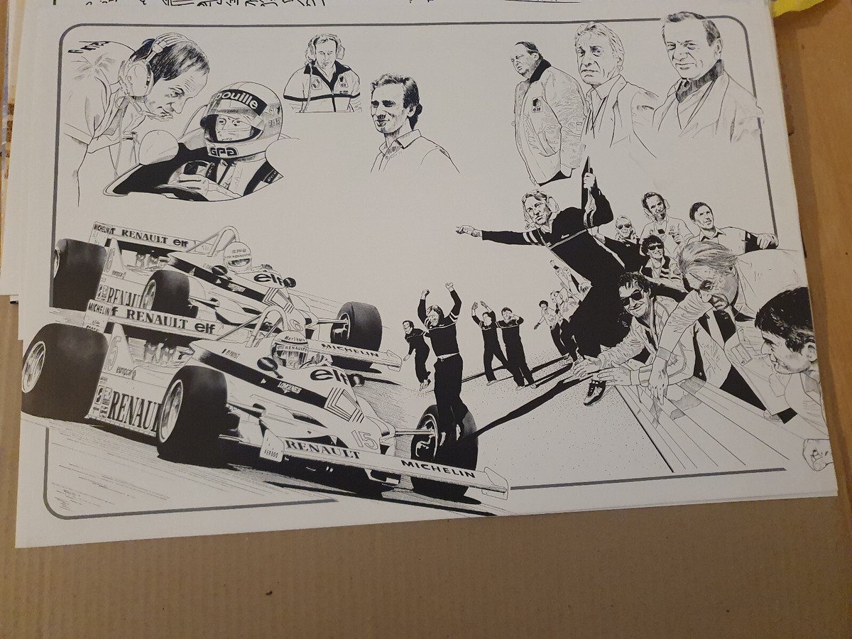 Renault Sport 1899-1982 portfolio COMPLET de 36 planches - Collection