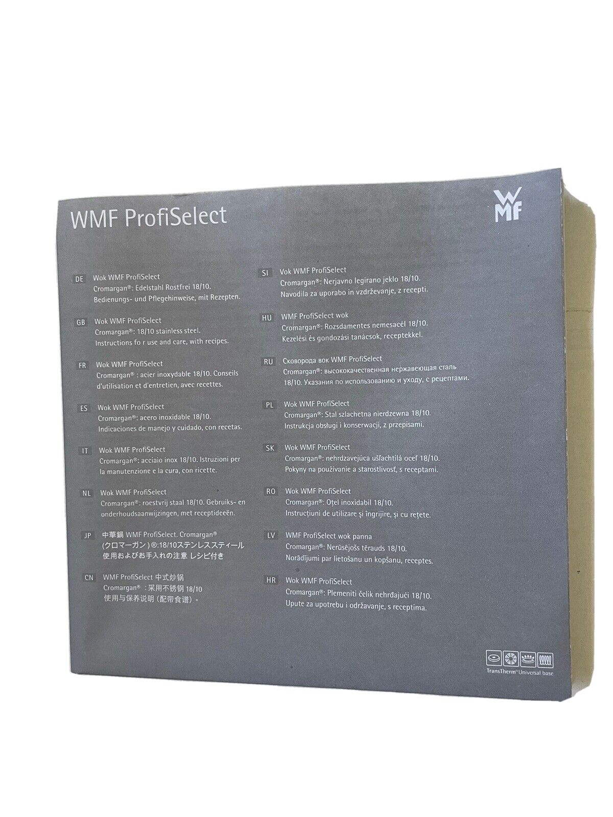 WMF Wok mit Deckel 32 cm Cromargan Select it Silber Edelstahl Backofen 