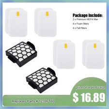 Hepa Foam Filter For Shark Navigator Upright Vacuum NV251,NV255 ZU62 ZU62C ZU60