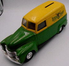 ERTL DEERE COMPANY 1950 CHEVY PANEL TRUCK VEHICLE TOY BANK WITH KEY