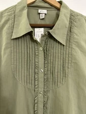 VENEZIA Green Tuxedo Ruffles Top & Tank NWT 18/20 Venezia Blouse LANE BRYANT