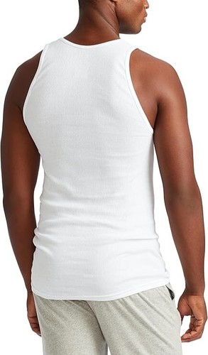 NWT Polo Ralph Lauren. 3 Pack. Classic Fit Cotton Tank . White. - Picture 4 of 5