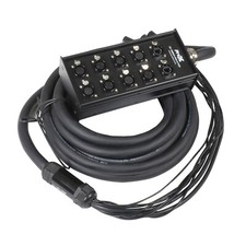 Audio Stage Studio Snake 25 ft W/8 XLR Mic Female and 2 CAT6 Connectors