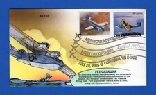 Scott 3916 & 3917 Aviation Boeing 247 & Catalina HP Bevil FDC 200 Made