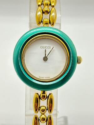 GUCCI  ビンテージ時計 Exc+5] GUCCI 11/12 Change Bezel Watch White Dial metal Whaite Used