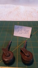 2 Vintage Metal Casters 1.25" Metal Wheels Hardware Caster 3.25" t Lot#11