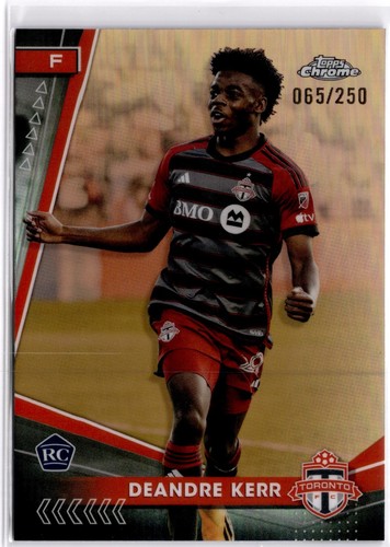 Deandre Kerr 2024 Topps Chrome MLS Rose Gold Refractor #23 Toronto FC #065/250
