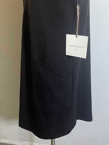 Cynthia Rowley Womens Black Dress Size Large Lounge Pockets Soft New - Picture 4 of 8