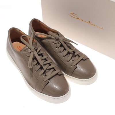 Santoni NWB Sneakers Size 37 7 US In Solid Brown Ava-Aylm50 With White Sole
