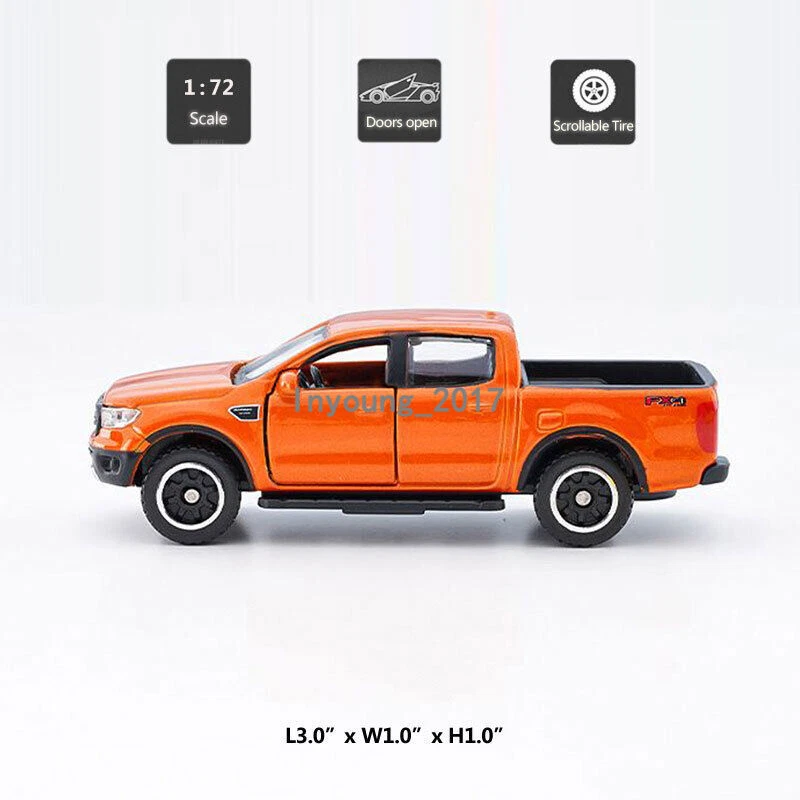 1/72 Scale 2-Door Ford Ranger Model Car Diecast Toy Vehicle for Boys Gifts Kids - Image 2 of 4