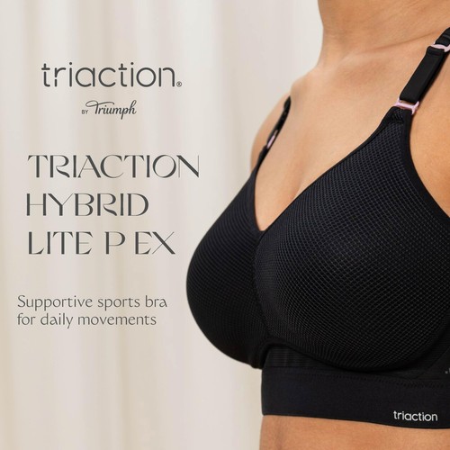 Damen Triaction Hybrid Lite P EX Racerback Sports bra SCHWARZ 100C - Bild 3 von 8