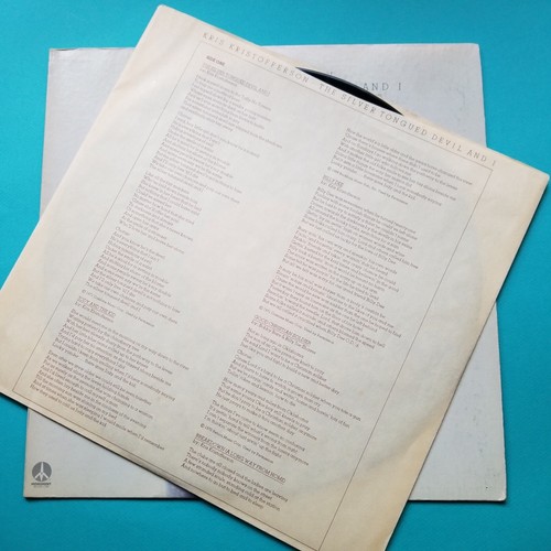 KRIS KRISTOFFERSON THE SILVER TONGUED DEVIL AND I VINTAGE VINYL LP RECORD 12" - Picture 4 of 5